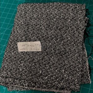 Black and White Herringbone Fabric